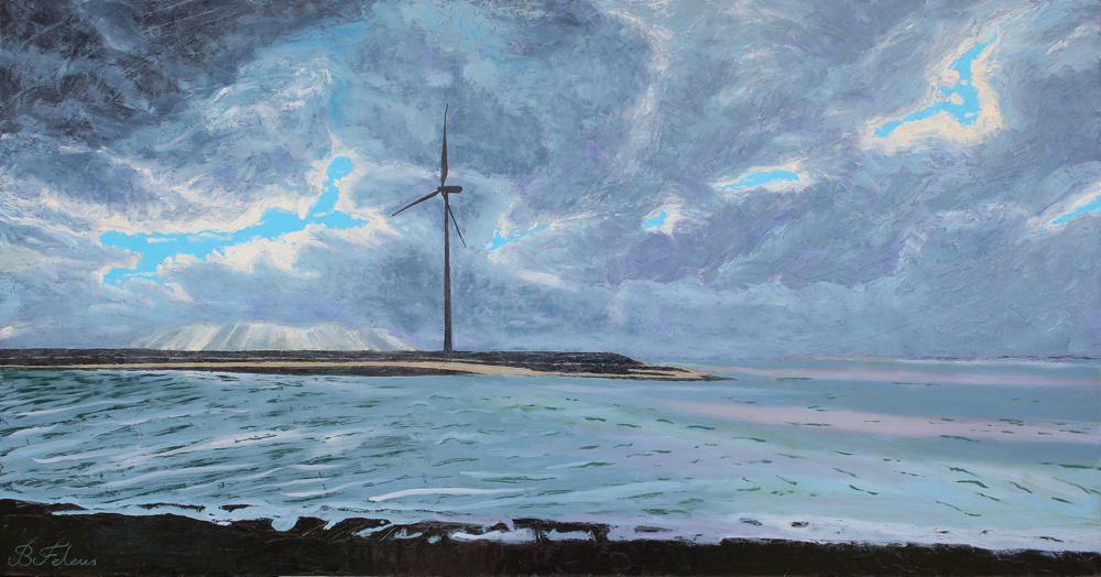 Eenzame windmolen  55 x 105    2015